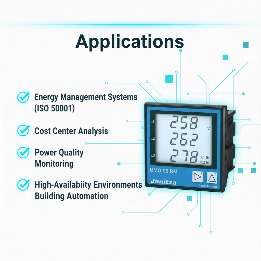 Janitza UMG 96RM-E Multi-functional power analyzer with Ethernet and RCM