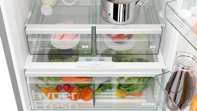 Load image into Gallery viewer, Siemens KG76NVI31M Bottom Freezer Refrigerator Silver Inox
