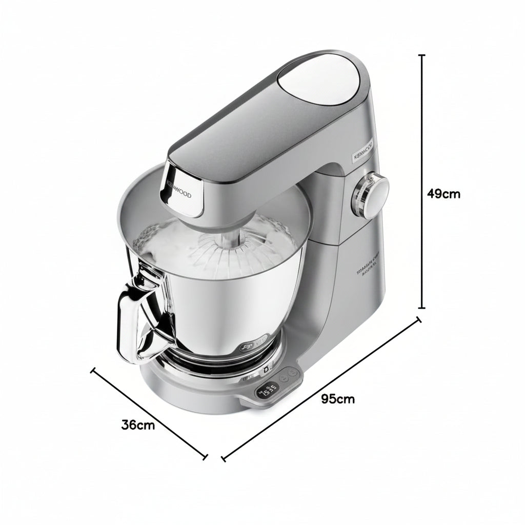 Kenwood Kitchen Machine Titanium Chef Baker XL Silver KVL85.704SI