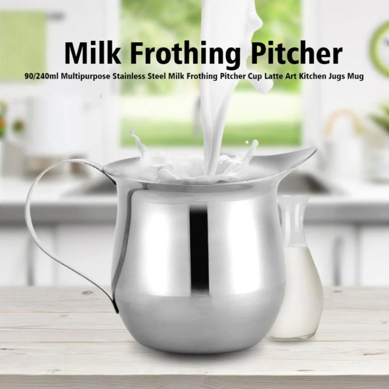 Load image into Gallery viewer, Krome Bell Creamer – 3oz / 90ml Stainless Steel Espresso Frothing Pitcher
