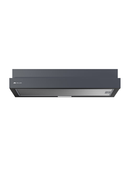 MILLEN 90 cm Slide-Out Black Range Hood 400 m3/h – MBRHS 901 BL