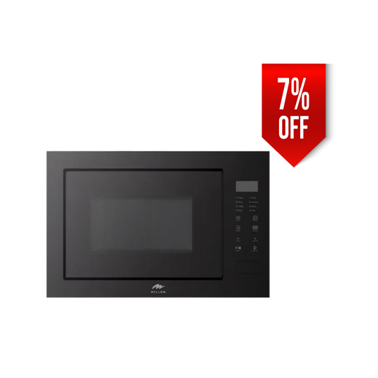 MILLEN Microwave Oven, 25L, Black Finish, Touch Control, 900W Microwave Power, 1200W Grill Power, 8 Automatic Programs, MBW 255 BL, 3Y Warranty