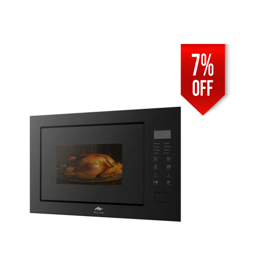 MILLEN Microwave Oven, 34L, Black Finish, Touch Control, 1000W Microwave Power, 1200W Grill Power, 8 Automatic Programs, MBW 341 BL, 3Y Warranty