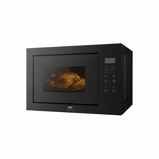 MILLEN Microwave Oven, 34L, Black Finish, Touch Control, 1000W Microwave Power, 1200W Grill Power, 8 Automatic Programs, MBW 341 BL, 3Y Warranty