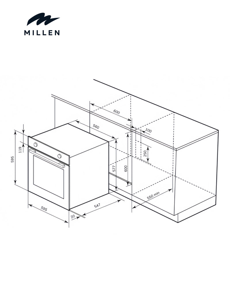 Load image into Gallery viewer, Millen Kitchen Oven MEOP 6001 BB
