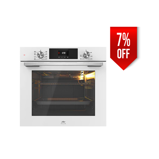 Millen 60cm Built-in Electric Oven MEO 6002 WH 8 Cooking Modes 2500W, 3 Year Warranty