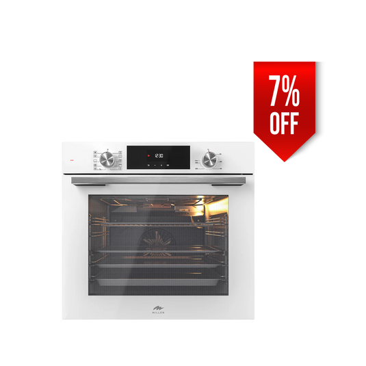 Millen 60cm Built-in Electric Oven MEO 6004 WH 10 Cooking Modes 3260W, 3 Year Warranty
