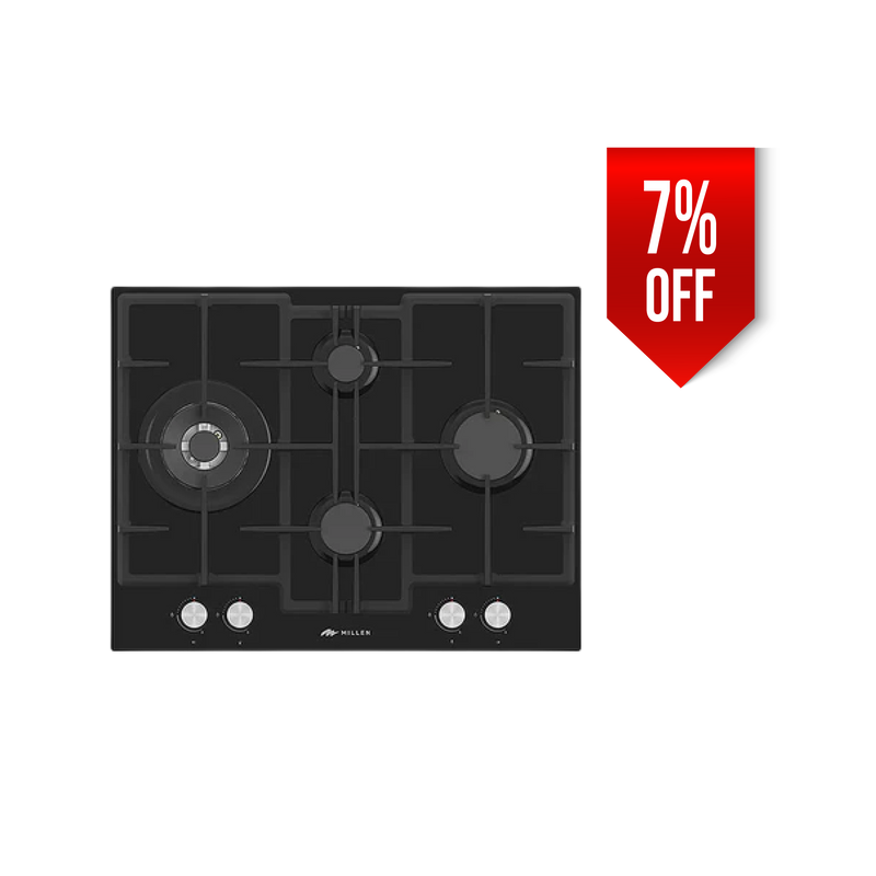 Load image into Gallery viewer, Millen 65cm Built In Gas Hob MGHG 6502 BL With 4 Heating Zones 9700W, 3 Year Warranty
