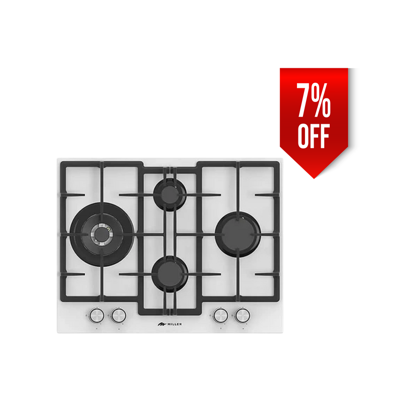Load image into Gallery viewer, Millen 65cm Built-in 4 Burner Gas Hob MGHG 6502 WH 9700W, 3 Year Warranty
