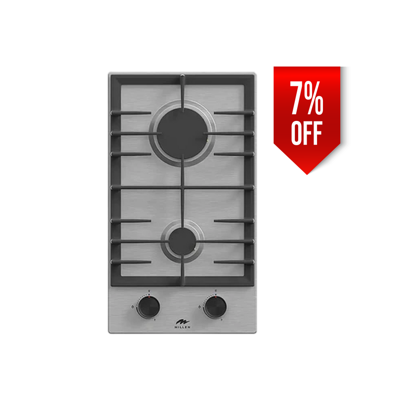 Load image into Gallery viewer, Millen 30cm Built-in 2 Burners Gas Hob MGH 3002 IX Stainless Steel 3900W, 3 Year Warranty
