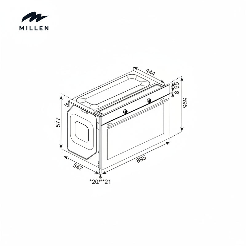 Load image into Gallery viewer, Millen Built-in Gas Oven MGO 901 IX
