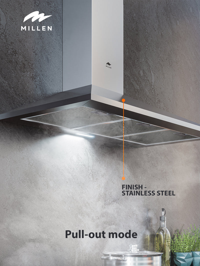 Load image into Gallery viewer, Millen MKH 904 IX 90cm Stainless Steel Dome Hood for Modern Kitchens
