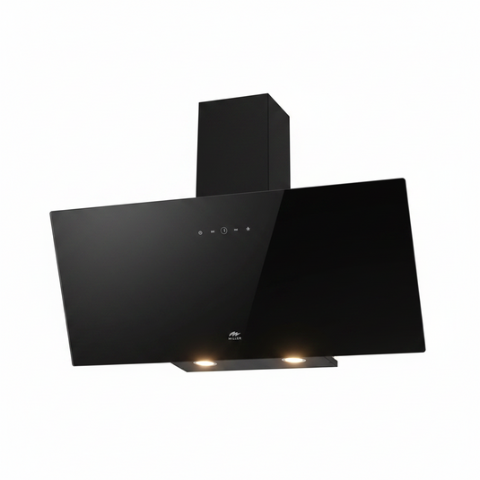 MILLEN 90cm Angled Range Hood - Tempered Black Glass, MKHG 904 BL, 3 Years Warranty