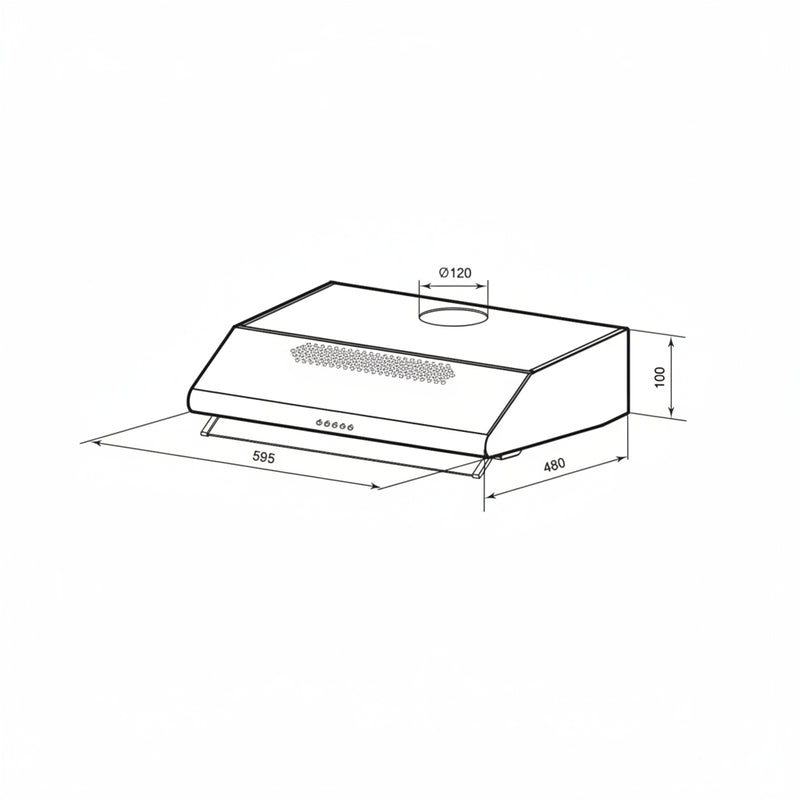 Load image into Gallery viewer, Millen 60cm Under Cabinet Range Hood MKH 603 IX 80W, 3 Year Warranty
