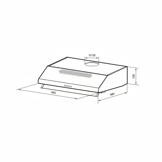 Millen 60cm Under Cabinet Range Hood MKH 603 IX 80W, 3 Year Warranty