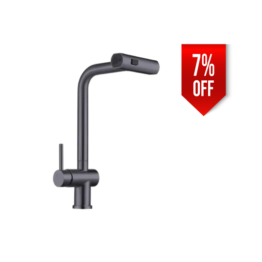 MILLEN Single Lever Kitchen Faucet Mixer with 360° Swivel, Pull-down Hand Spray, Gunmetal Satin - MM501GM, 1Y Warranty