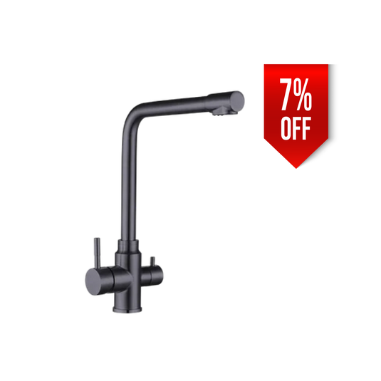 Single Lever Kitchen Faucet Mixer with 360° Swivel, Dual Outlet Water Function, Brushed Stainless Steel - MMD201GM, 1Y Warranty