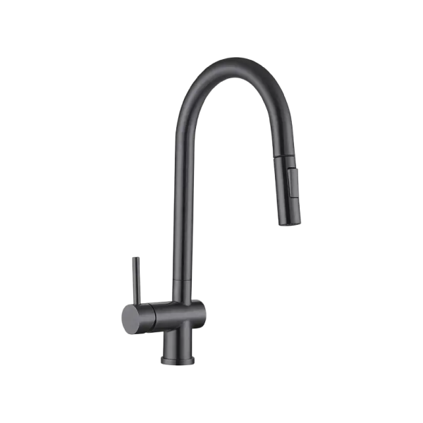 Load image into Gallery viewer, Millen Single Lever Kitchen Faucet Mixer with 360° Swivel, Pull-down Hand Spray, Gunmetal Stainless Steel - MMF202GM, 1Y Warranty
