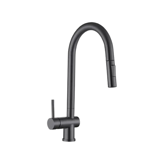 Millen Single Lever Kitchen Faucet Mixer with 360° Swivel, Pull-down Hand Spray, Gunmetal Stainless Steel - MMF202GM, 1Y Warranty