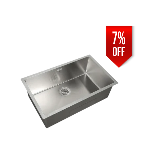 Millen Premium Handmade Undermount Top mount Single Bowl Sink - SUS 304 Stainless Steel, Soundproof, Satin Finish - MS12764525SS