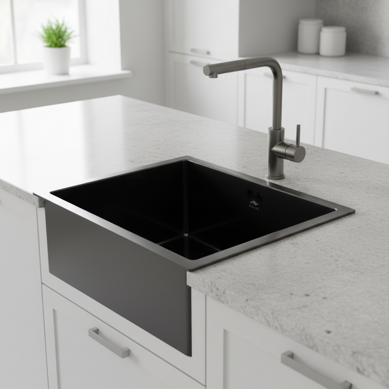Load image into Gallery viewer, Millen Undermount Sink, Single Bowl, Gunmetal Satin Finish, Soundproof, Color Gunmetal Model – MS454522GM – 1 Year Warranty
