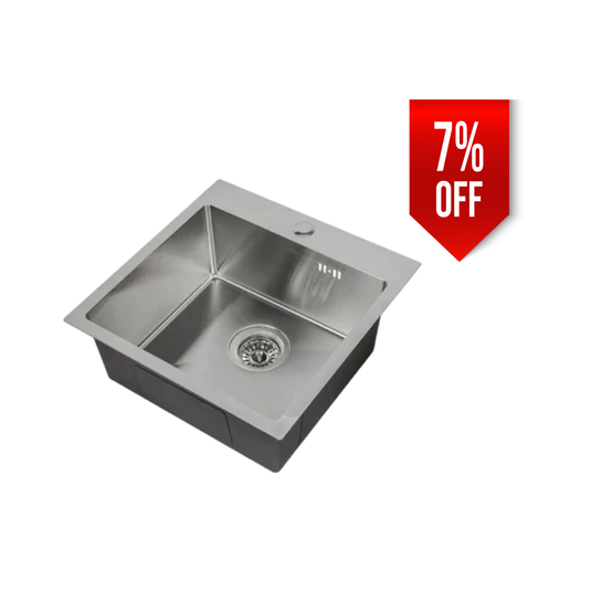 MILLEN Topmount Sink, Single Bowl, Satin Finish, Soundproof, Color Stainless Steel Model – MTMS454519SS – 1 Year Warranty