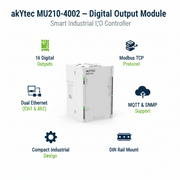 Akytec MU210-401, MU210-402, MU210-410, MU210-501 Digital Output Modules (DO, Modbus TCP, Ethernet)
