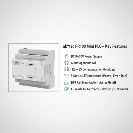 Akytec PR100 Mini PLC 20 I/O