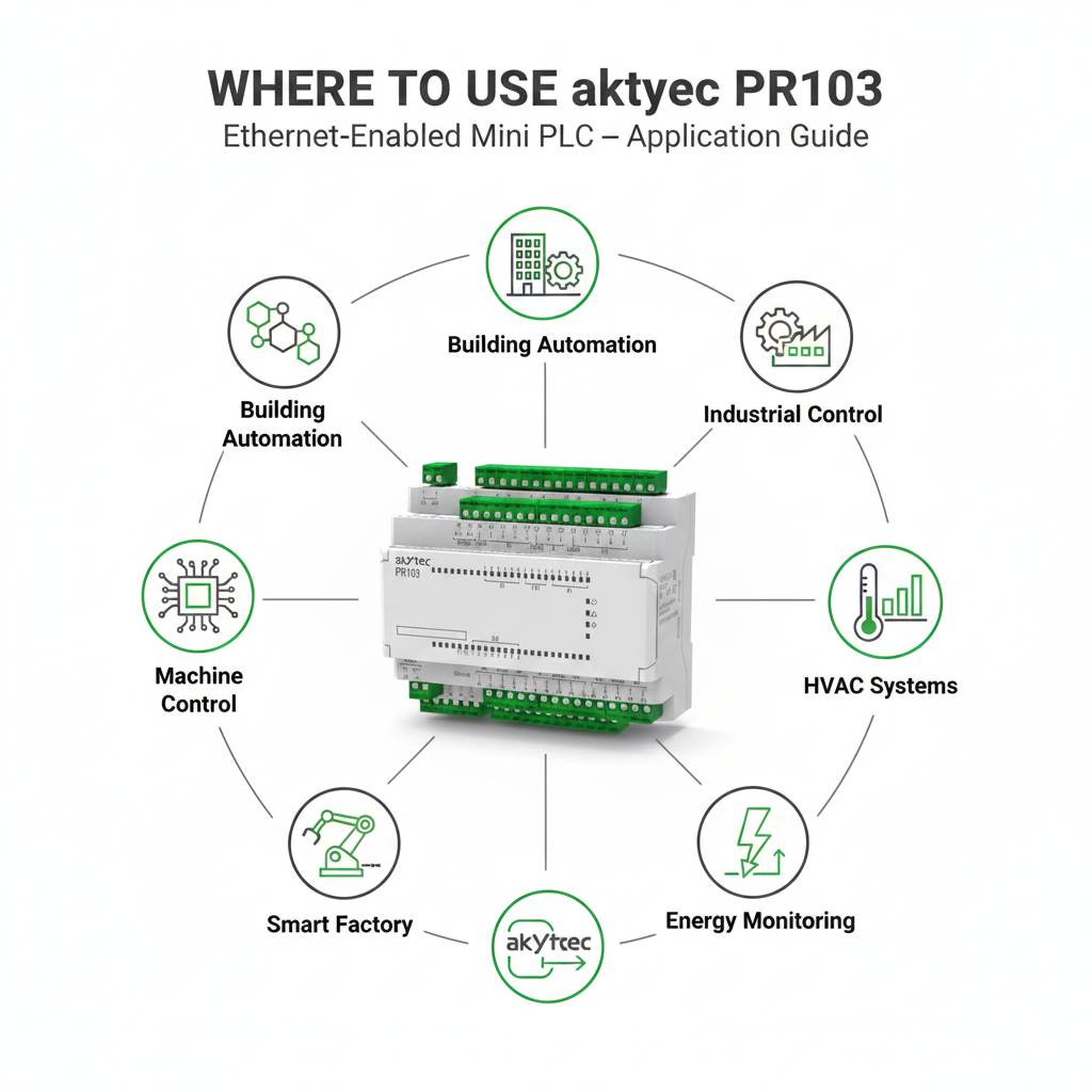 Akytec Ethernet Enabled Mini PLC PR103