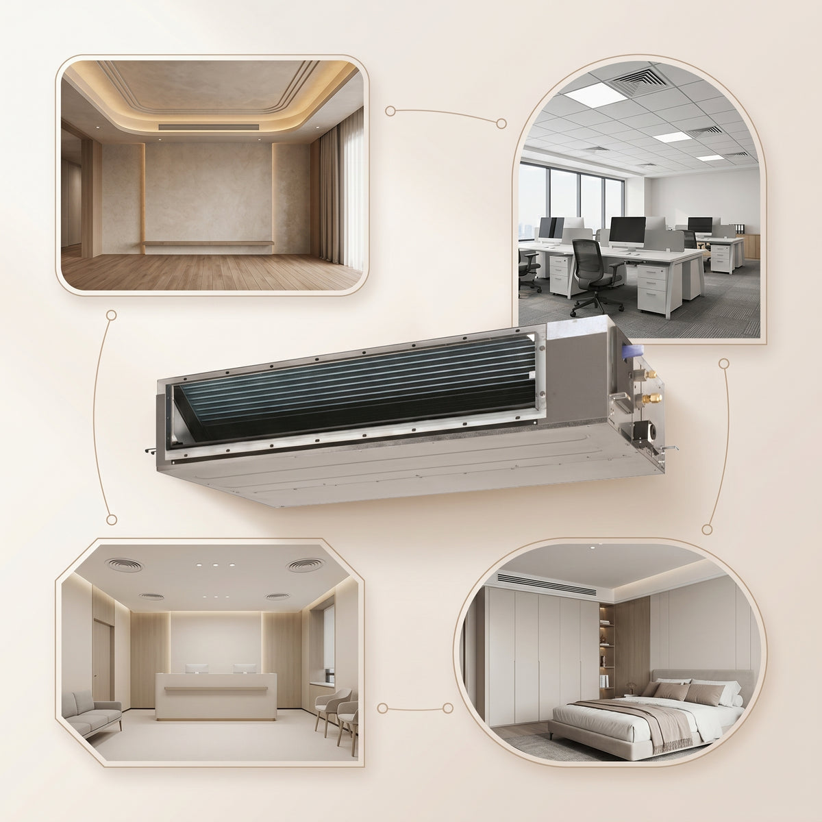 Daikin Ducted Split Air Conditioner 2.0 Ton 7.0 kW 2.6 HP 24,000 Btu/h FDMF24AVMK / RZF24AVMK