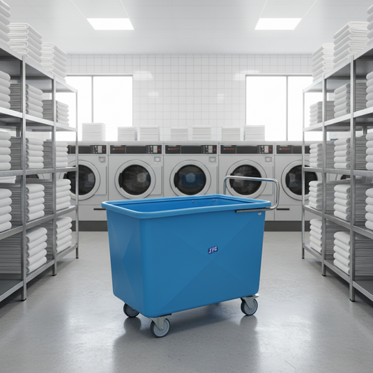 JFC - Wet And Dry Linen Trolleys - PT02-4-BLUE