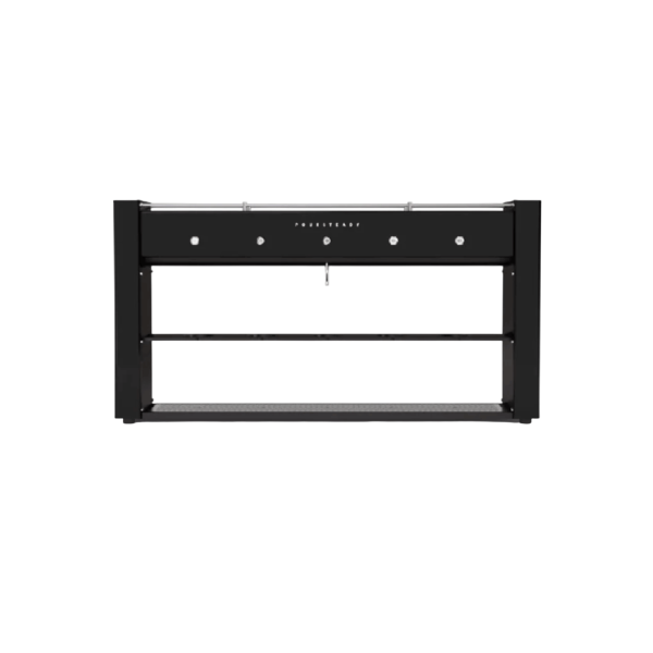 Poursteady PS1 – 5-Cup Automated Coffee Brewer b"Front view of the Poursteady PS1 5-cup automated coffee brewer in black color, featuring a sleek industrial design for specialty cafes.lack color