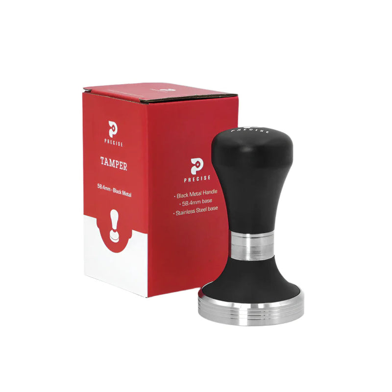 Load image into Gallery viewer, Precise Black Metal Handle Tamper, 58.4mm
