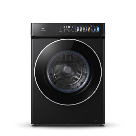 Millen Front Load Washing Machine, 12kg Capacity - Inverter Motor, Smart, Powerful, and Efficient, МWM12012BLIDD, 3 Year Warranty