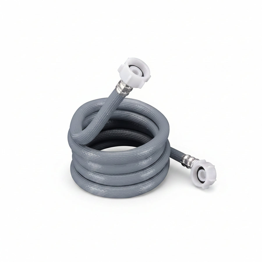 Puri Pro Universal Automatic Drum Cold Water Pipe Flexible 90 Degree Bend Inlet Washing Machine:Dishwasher Tube Hose Explosion-Proof 6-Point Extension Hose with 3:4 inch Connection, Grey, 150cm, 1.5M Price Shop in Dubai UAE. faj.ae