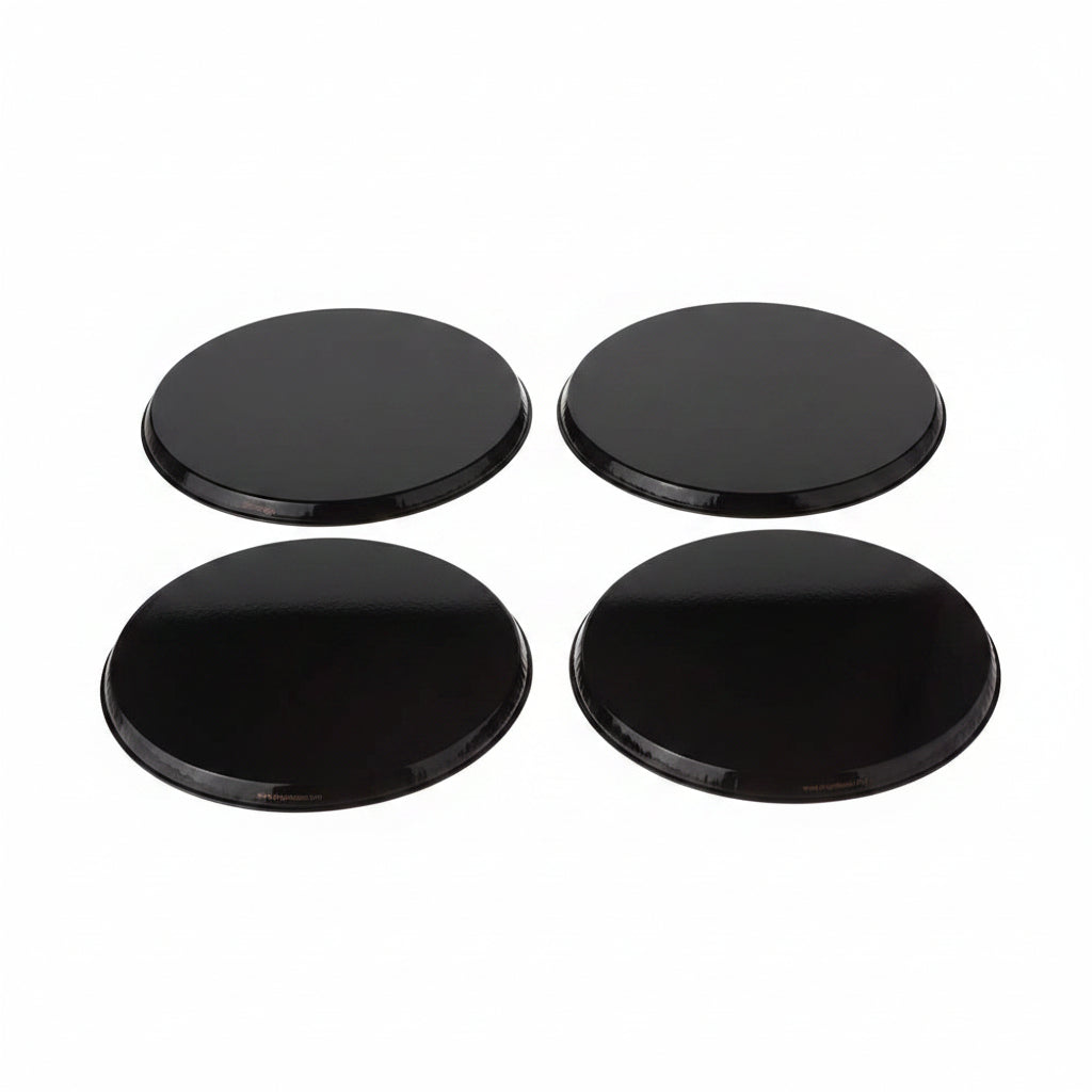 Range Kleen Set of Four Burner Kovers, Black