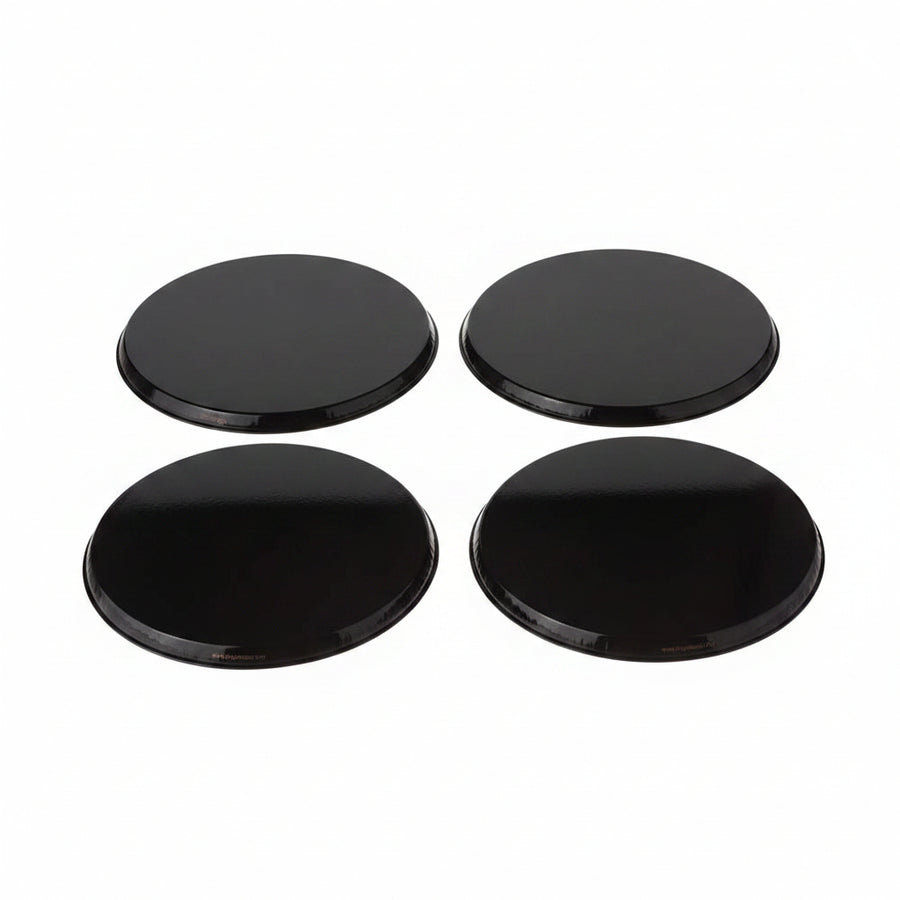 Range Kleen Set of Four Burner Kovers, Black