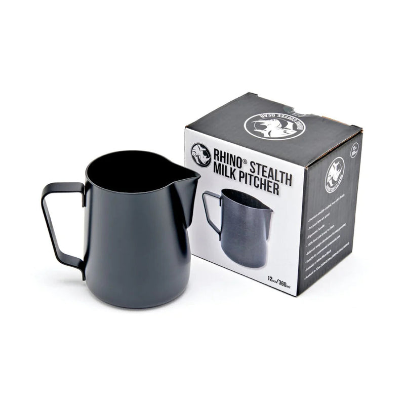 Load image into Gallery viewer, Rhino Coffee Gear Stealth Milk Pitcher - Black 360ML
