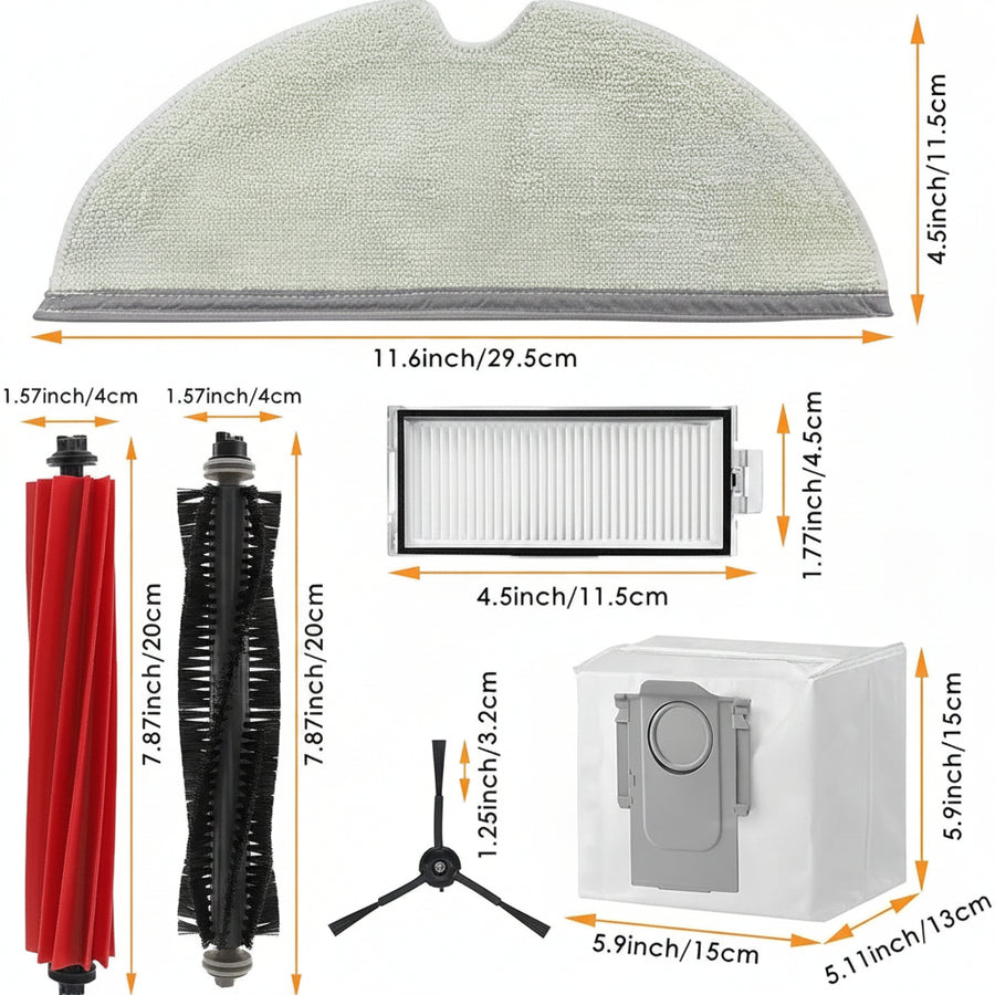 Robot Vacuum Cleaner Accessories Main Brush Hepa Filter Mop Dust Bag