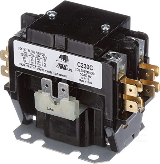 Load image into Gallery viewer, Royal Apex HVAC Air Conditioner Magnetic Contactor 30A, Replacement Condenser Compressor Motor 2 Pole / 3 Pole Contactors with 230Vac Coil Voltage (2P 30A 230Coil Voltage)
