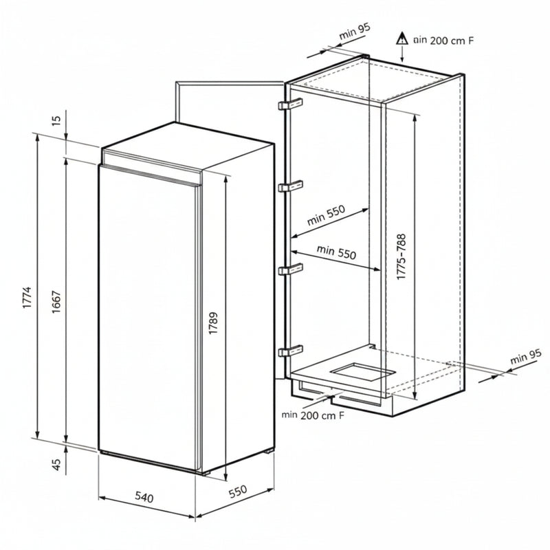 Load image into Gallery viewer, MILLEN MBIM 177.5ID Built-in Full Fridge – Spacious, Energy-Efficient, and Superior Cooling
