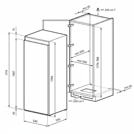 MILLEN MBIM 177.5ID Built-in Full Fridge – Spacious, Energy-Efficient, and Superior Cooling