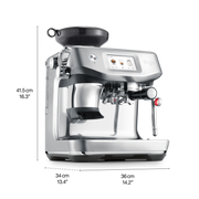 Sage The Barista Touch Impress Bean-to-Cup Espresso Machine, ThermoJet Heating,Touchscreen, Brushed Stainless Steel, 2 Year Warranty