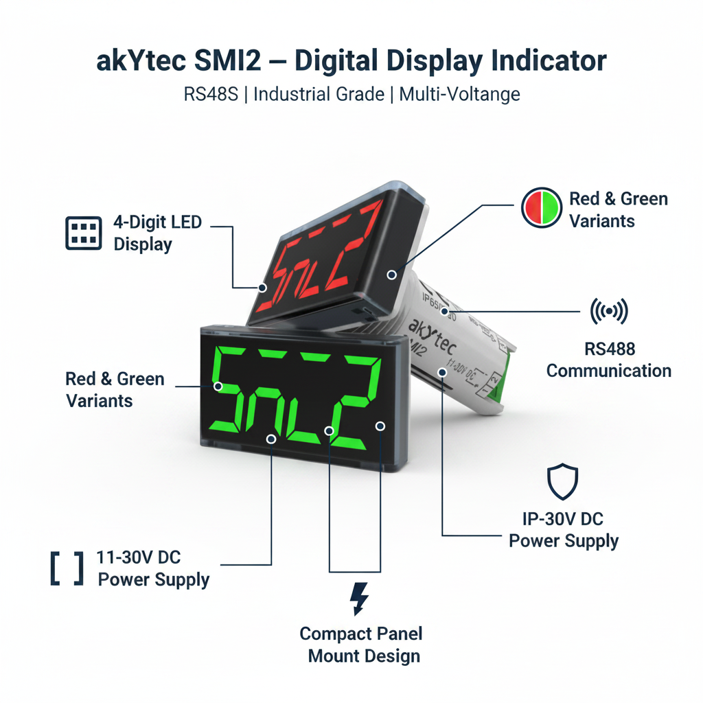 Akytec SMI2 / SMI2-G Digital Display RS485