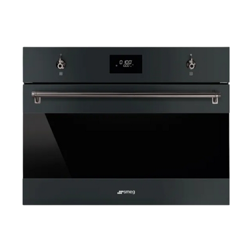 Smeg Built In Galileo Micro + Grill Electric Oven, 45 cm, SO4301M0N