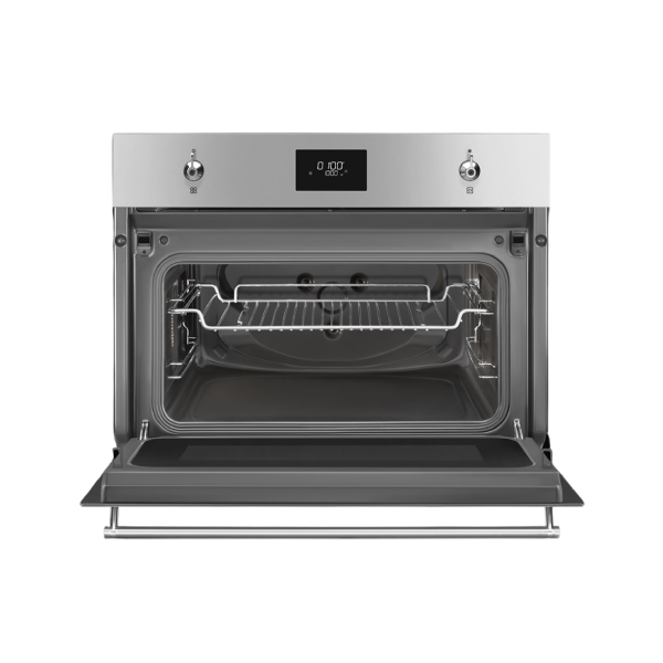 Load image into Gallery viewer, Smeg Classica Aesthetic Built In Microwave Oven with Grill, SO4301M0X
