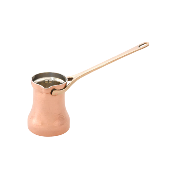 SOY Copper Cezve Turkish Coffee Pot Silver Lining – Right Handed C3