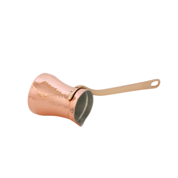 Load image into Gallery viewer, SOY Copper Cezve Turkish Coffee Pot Silver Lining – Right Handed C3

