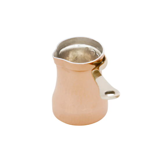 SOY Copper Cezve Turkish Coffee Pot Silver Lining – Right Handed C1