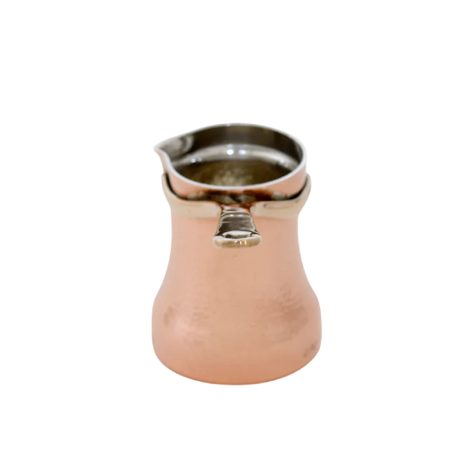 SOY Copper Cezve Turkish Coffee Pot Silver Lining – Right Handed C1
